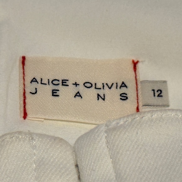 Alice + Olivia Breslin Boned Corset Denim Crop Top White Size 12 NWOT - Picture 5 of 10